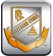 El logotipo de Religious Technology Center; los símbolos de Scientology y Dianética